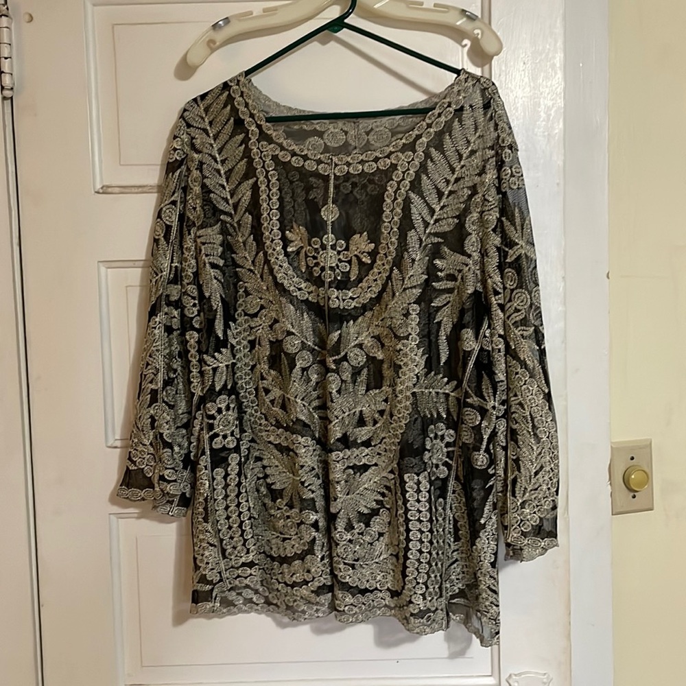 Sheer black tunic